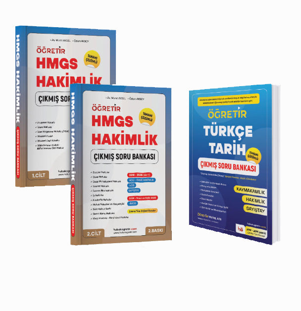 HMGS + Hakimlik + Türkçe - Tarih | Çıkmış Soru Bankası Seti