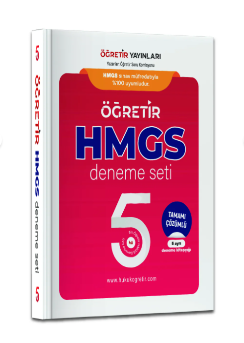 HMGS 5 Lİ DENEME Seti HUKUK MESLEKLERİNE GİRİŞ SINAVI - 5 Ayrı Kitapçık - Detaylı Çözüm - %100 Uyum