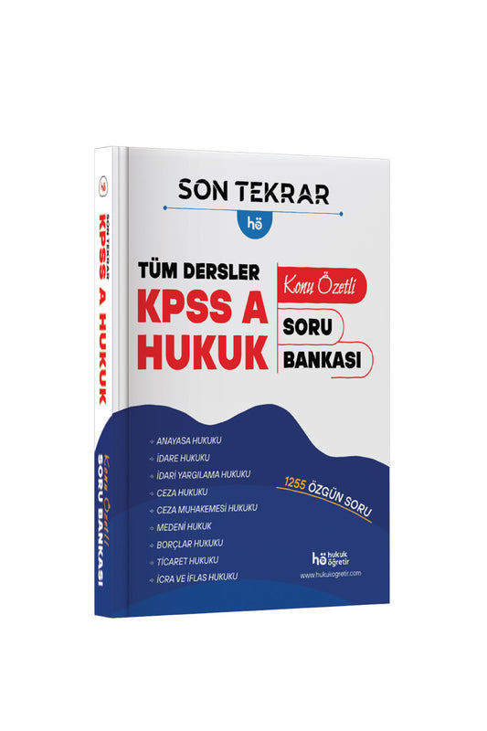 KPSS A Grubu Hukuk Tüm Dersler Son Tekrar | Konu Özetli Soru Bankası