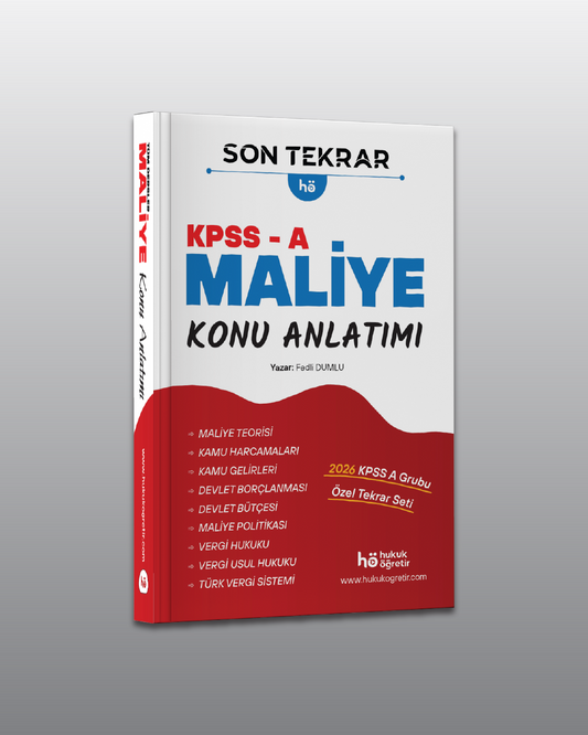 Son Tekrar – KPSS A – Maliye – Konu Anlatım
