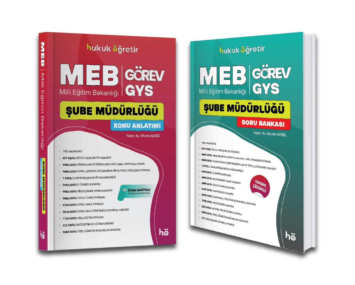 MEB Görev GYS 2026 – Şube Müdürlüğü Görevde Yükselme – Konu Anlatım ve Soru Bankası Seti